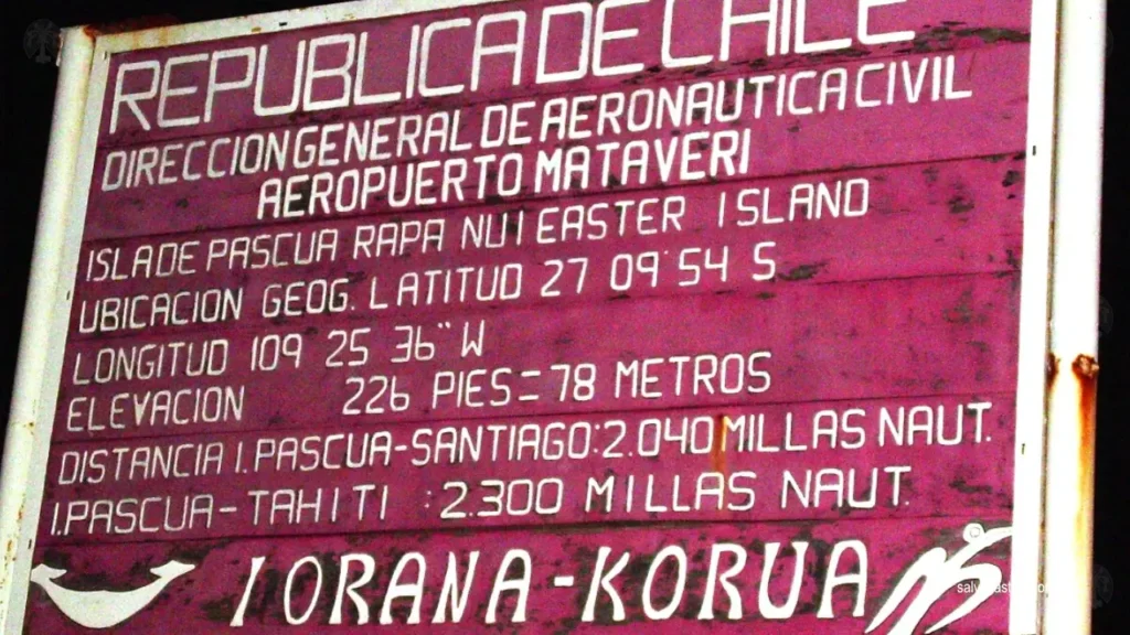 Cartel Aeropuerto Mataveri